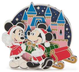 'Mickey Mouse Family Christmas Collection - Festive Mickey and Minnie with Castle and Sleigh 2025 - MLT'