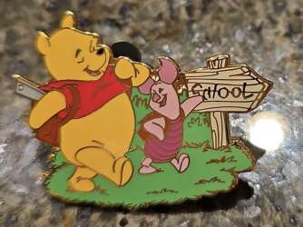 Pooh & Piglet Walking to School