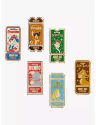 'Loungefly Disney Movie Tickets Blind Box Enamel Pin - BoxLunch Exclusive - Complete Set - LFLY'