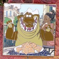 110567 - Fantasy Pin Series - Princess and The Frog Louis Eating Beignets - Fantasy Unlicensed alternate image