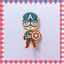 110593 - Fantasy Pin Series: DesignsbyGenn - Captain America Chibi - Fantasy Unlicensed alternate image