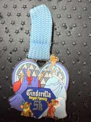 110640 - runDisney: Princess Half-Marathon Weekend - 2014 - Royal Family 5K Finisher's Medal - Cinderella & Fairy Godmother - Walt Disney World alternate image
