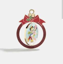 'Baublebar - Holiday 2025 - Mickey &amp; Minnie Mouse Reversible Christmas Pin - DLIC'