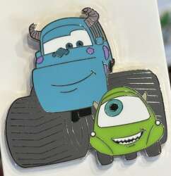 Sulley and Mike as Monster Truck Cars