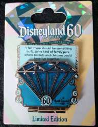 15816 - Disneyland 60th Celebration Diamond Countdown - Walt Disney - Anniversary - Light Blue - Quote - Disneyland Resort alternate image