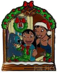 Stitch Giving a Gift to Lilo and Nani