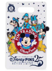 'Celebrating 25 Years of Disney Pin Trading - Mickey &amp; Friends Disney Parks Pin Trading Logo - MLT'