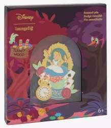 'Loungefly - Collector Box - Alice Portrait in Teacups with Butter Flies, Pocket Watch, Cards, and Roses - LFLY'