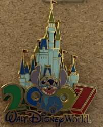 '2007 Dated Year Pins - Cinderella Castle - Stitch - WDW'