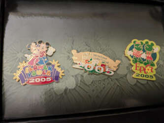 'EPCOT International Flower &amp; Garden Festival 2005 - 3 pin box set - WDW'