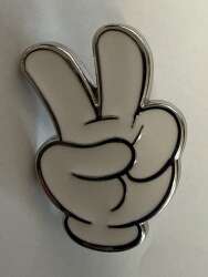 Mickey glove peace sign