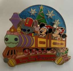 Scrump Train Stitch Mickey Minnie Goofy Spinner