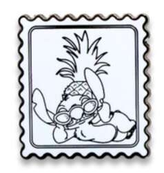 Stitch w/ Pineapple Black and White Y1043 (Rare)
