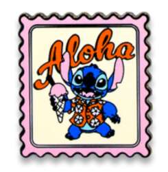 'Lilo and Stitch Mini FiGpin Series 5 - Stamps - Aloha Stitch Y1051 (Hyper Rare) - FGP'