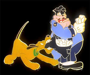 Pluto Biting Postal Carrier Pete's Bag