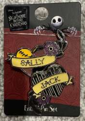 'Nightmare Before Christmas - Jack and Sally Hearts set'