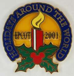 111809 - Epcot Holidays Around The World - 2001 - Candle with Holly - Walt Disney World alternate image