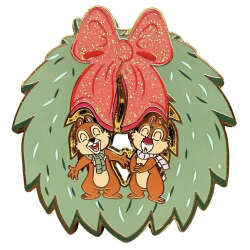 'Disney Pins Blog (DPB) Exclusives - Chip 'n Dale Christmas Wreath - DLIC'