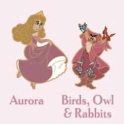 112005 - Pink A La Mode (PALM) - Disney Princess and Sidekick Mystery Micro Pins - Aurora and Birds, Owl, and Rabbits - Disney Licensed alternate image