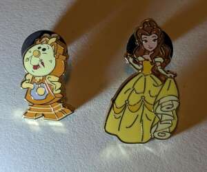 112012 - Pink A La Mode (PALM) - Disney Princess and Sidekick Mystery Micro Pins - Belle and Cogsworth - Disney Licensed alternate image