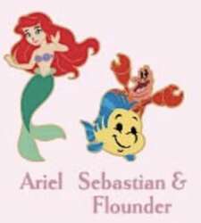 112014 - Pink A La Mode (PALM) - Disney Princess and Sidekick Mystery Micro Pins - Ariel, Sebastian, and Flounder - Disney Licensed alternate image