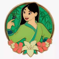 Mulan and Cri-Kee with Flowers