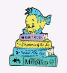 Flounder on The Little Mermaid Book Stack