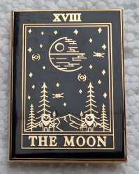 Star Wars Tarot Card: The Moon Death Star over Endor