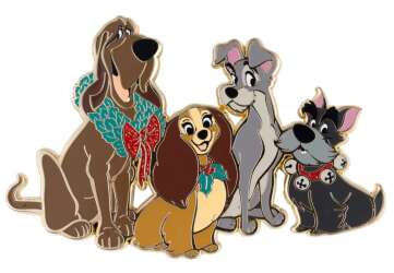 Lady and the Tramp Dogs with Wreath Jumbo