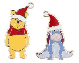 Holiday Winnie the Pooh and Eeyore Micro Pin Set
