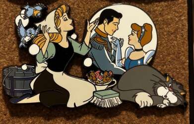 Disney FiGPiN Quest Box Bubble Cinderella Prince And Lucifer
