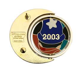 '3rd Anniversary 2003 - Sorcerer Mickey Crescent Moon Spinner Pin Set - Sorcerer Mickey Face ONLY - DSJ'
