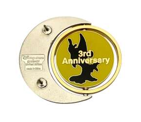 '3rd Anniversary 2003 - Sorcerer Mickey Crescent Moon Spinner Pin Set - Sorcerer Mickey Full Body ONLY - DSJ'