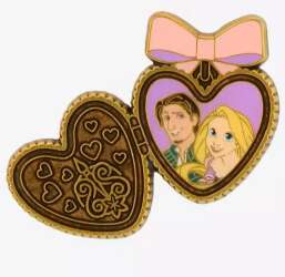Rapunzel and Flynn heart locket