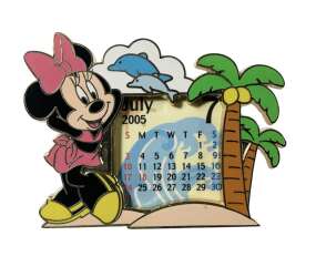 112566 - DSJ 2005 Calendar - July - Minnie Mouse - Disney Store Japan