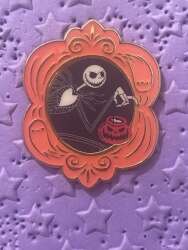 112567 - Hot Topic - The Nightmare Before Christmas Fall Portrait Blind Box - Jack Skellington with Trick or Treat Pumpkin in Orange Frame - Disney Licensed alternate image