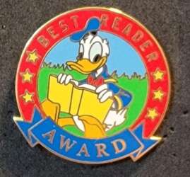 112670 - Epcot Pin Celebration - Award Pin - Donald Duck Best Reader Award - Walt Disney World