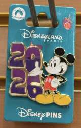 112690 - 2026 Dated Year Pins - Mickey - Disneyland Resort Paris alternate image
