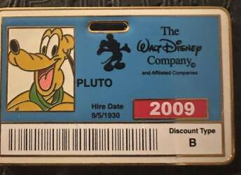 Pluto Blue Employee ID Badge