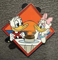 Donald & Daisy eating a soufflé