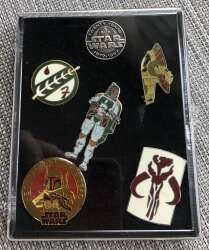Star Wars Collectors Classics Limited Edition Boba Fett Cloisonne Pin Set
