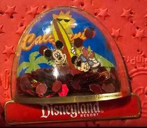 Mickey and Minnie in California Snow Globe