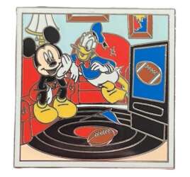 Mickey and Donald Watching Football
