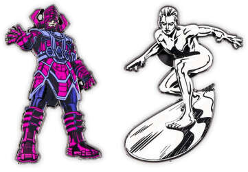 Galactus and the Silver Surfer 2 pin set