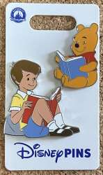 Winnie the Pooh and Christopher Robin Reading Pin Set