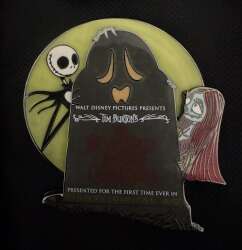 Jack & Sally Behind Tombstone