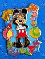 Mickey Relaxing on Beach Towel (Pin on Pin)