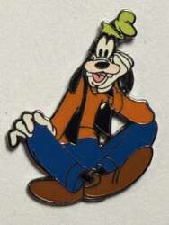 Goofy sitting crossed legs hand on chin 2007 version