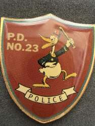 Donald Duck as policeman