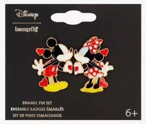 Mickey and Minnie Kissing 2 Pin Set